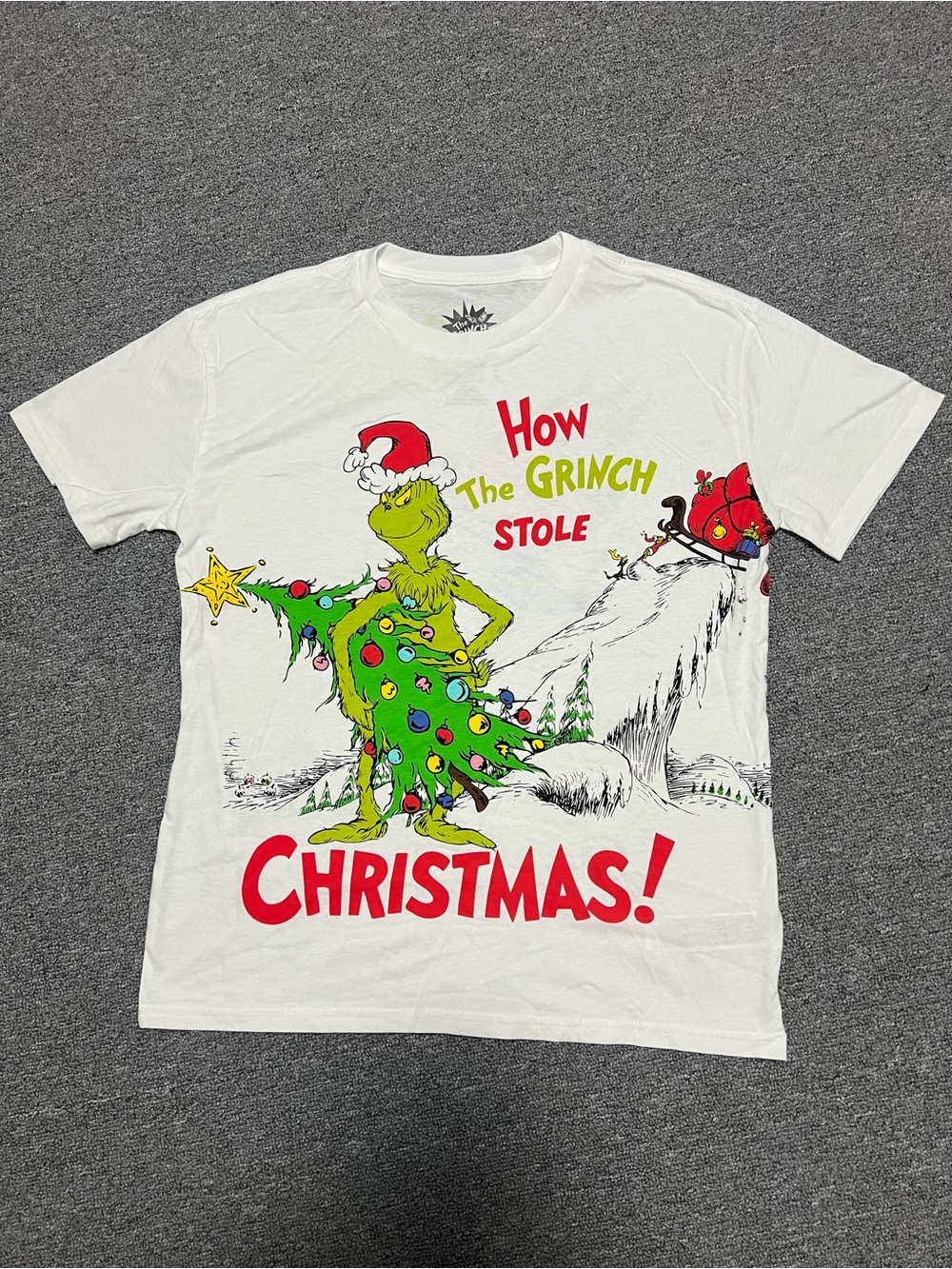 The Grinch Christmas White Tee Kid’s 13-14T